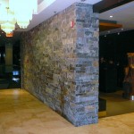 Elite Blue & Colonial Classic Granite Drystack Sawn Height Milestone sidewall