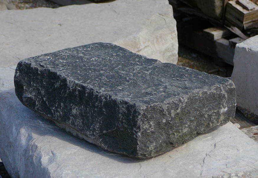 black limestone cobble