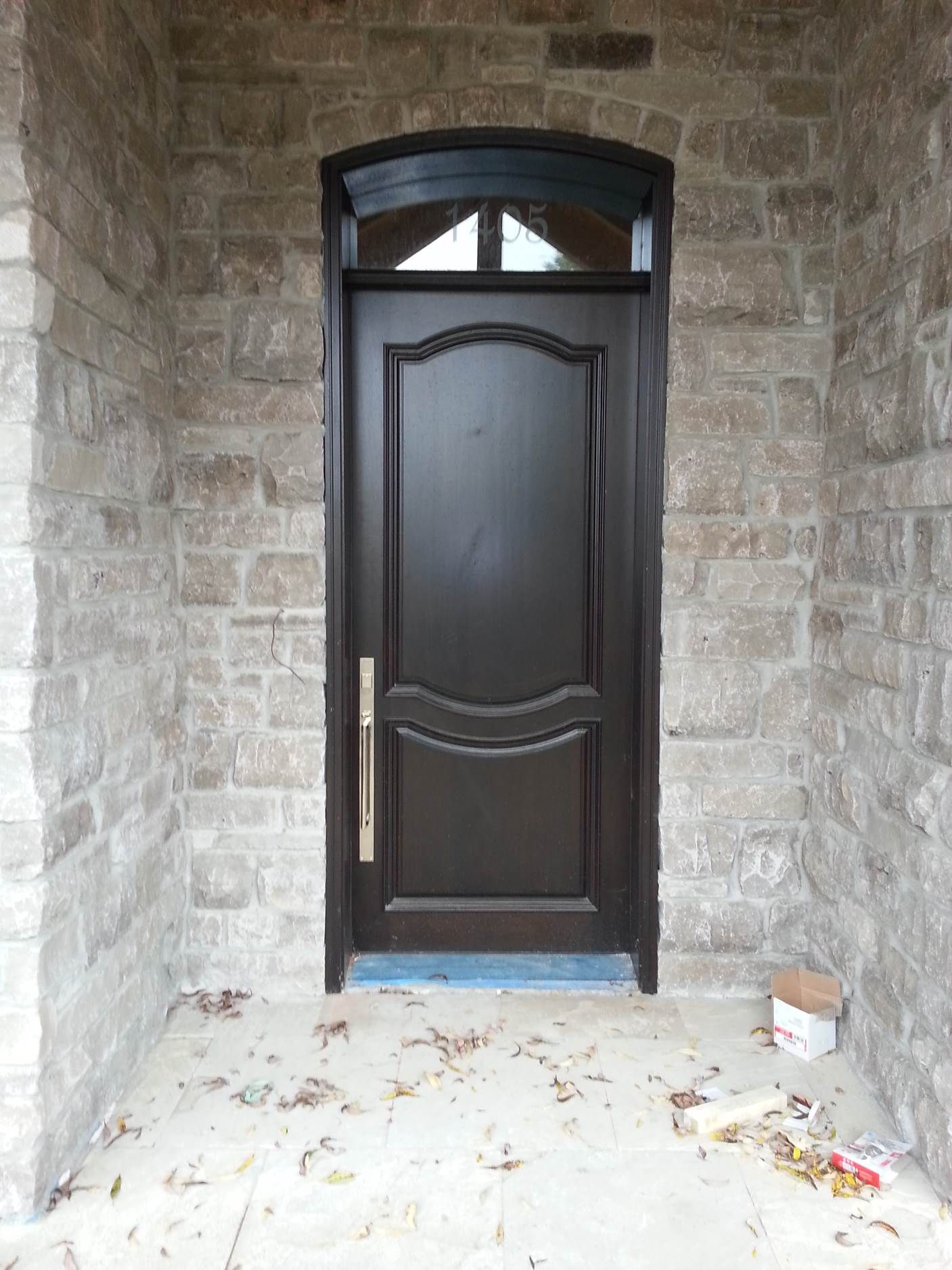 brown limestone tumbled ledgerock entrance