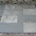 Charcoal Limestone Flamed Square Cut Flagstone