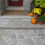 charcoal limestone front entrance walk random flagstone