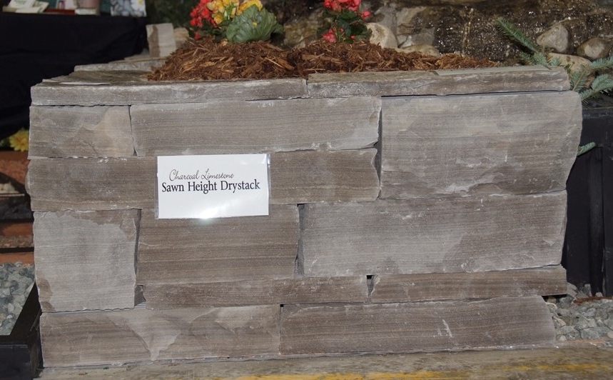 Charcoal Limestone Sawn Height Drystack