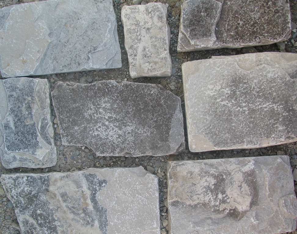 Charcoal Limestone Tumbled Squared