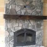 elite blue granite tumbled random fireplace