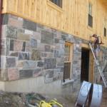 granite sawn and chiseled barn foundation
