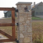 harvest gold limestone tumbled blend gate post