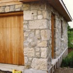 limestone garage front side