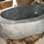 natural stone tub grey
