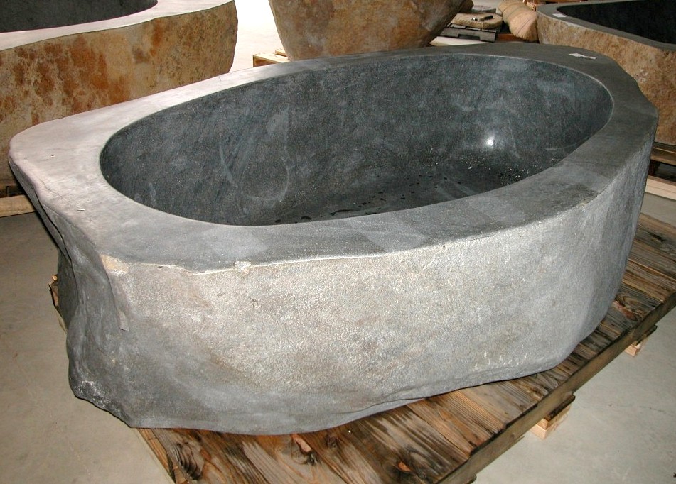 natural stone tub grey