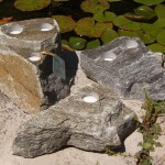 small granite candle holders